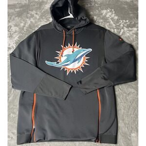 Miami Dolphins Men's Small Nike Therma Side Zip Hoodie On Field Apparel NFL